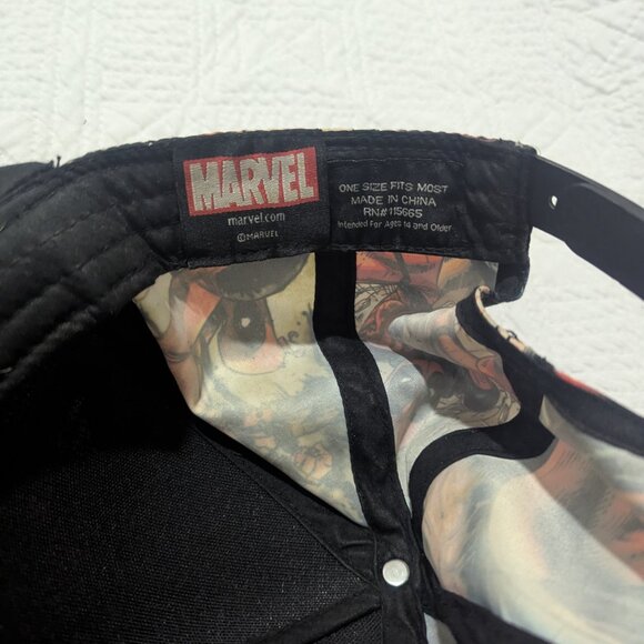 Marvel Deadpool Original Snapback Guns Blazing SnapBack Ball Cap Hat Comic Geek - Picture 2 of 5